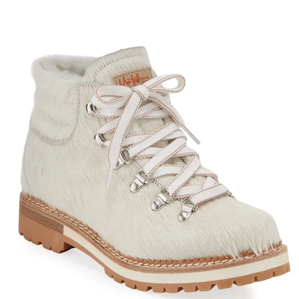 Montelliana 1965 Marlena cream calf hair hiking boots winter/fall size 37